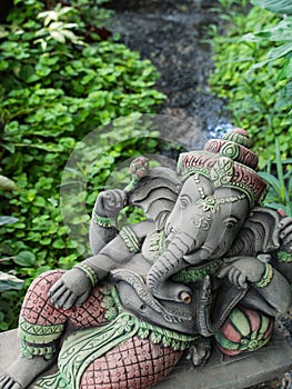 Ganesh Sitting in The Garden