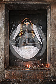 Ganesh statue in Hindu temple photo