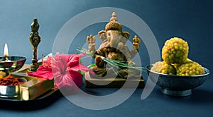 Ganesha greeting card for ganesh chaturthi photo