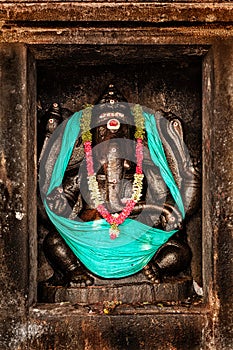 Ganesha image. Brihadishwara Temple, Tanjore photo