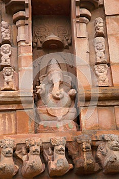 Ganesha, lower niche on the southern wall, Brihadisvara Temple, Tanjore, Tamil Nadu