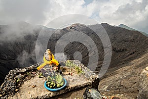 Ganesha statue at the crater of the Bromo volcano  indonesia