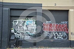 Gang graffiti on a wall in Portland, Oregon