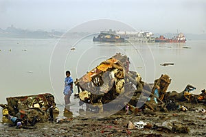 Ganga River Pollution In Kolkata.