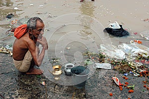 Ganga River Pollution In Kolkata.