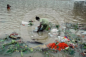 Ganga River Pollution In Kolkata.