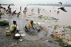 Ganga River Pollution In Kolkata.