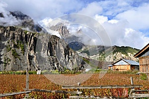 Gangapurna glacier. Manang District, Nepal, Himalayas, Asia.