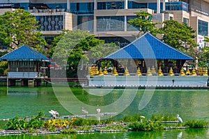 Gangarama Seema Malakaya buddhist temple at Colombo, Sri Lanka