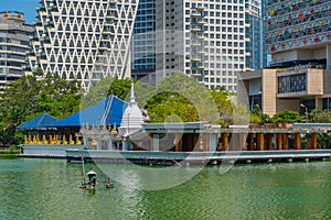 Gangarama Seema Malakaya buddhist temple at Colombo, Sri Lanka