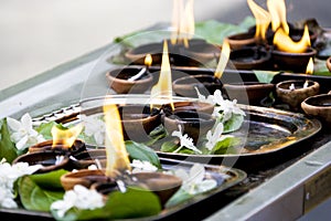 Gangaramaya Temple Prayer Offerings photo