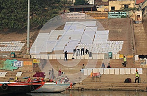 Ganges river ghat Varanasi India