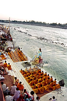 Ganges River Puja Ceremony, India