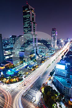 Gangnam District at night