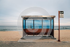 Hyangho Beach Bus Stop in Gangneung, Korea