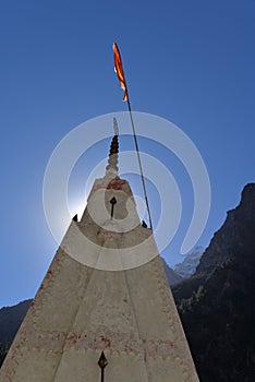 Gangotri, Uttarakhand, India. Hindu temple, Himalayas