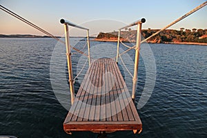 Gangplank of the sailboat