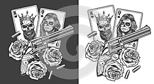 Gangsta concept with playing card