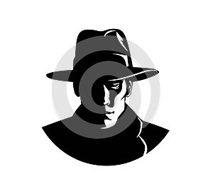 Gangster, Detective, Mafia, Policeman, Man, Businessman. Vector illustration