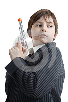 Gangster kid with the fake gun