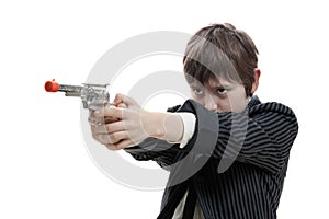 Gangster kid targeting someone