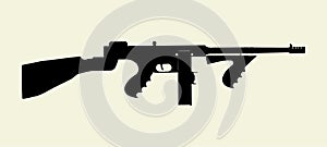 Gangster Machine Gun Vector 01