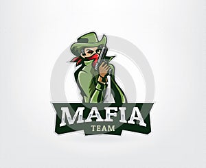 Gangster mascot logo