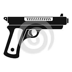 Gangster pistol icon, simple style