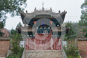 Gangu, CHINA - OCT 10 2014: Jiang Wei Temple in Gangu, Tianshui, Gansu, China. Jiang Wei(202â€“264) was a famous military general.