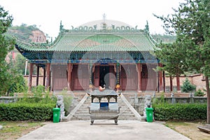 Gangu, CHINA - OCT 10 2014: Jiang Wei Temple in Gangu, Tianshui, Gansu, China. Jiang Wei(202â€“264) was a famous military general.