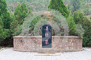 Gangu, CHINA - OCT 10 2014: Jiang Wei Tomb in Gangu, Tianshui, G