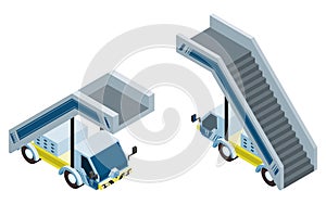 Gangway aircraft machine. passenger transportation