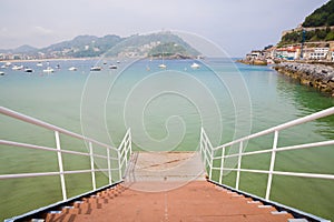 Gangway at the San Sebastian port