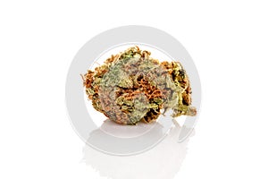 Ganja bud isolated.