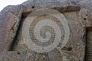 Ganjnameh cuneiform inscriptions near Hamadan, Ir photo