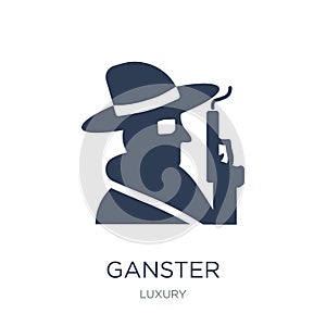 Ganster icon. Trendy flat vector Ganster icon on white background from Luxury collection photo