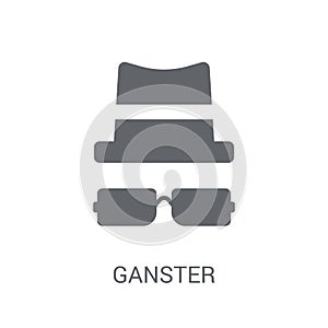 Ganster icon. Trendy Ganster logo concept on white background fr photo