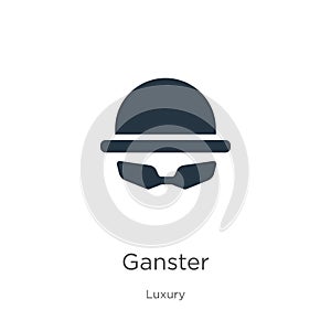 Ganster icon vector. Trendy flat ganster icon from luxury collection isolated on white background. Vector illustration can be used photo
