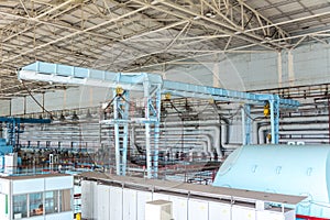 Gantry crane in the engine room nuclear power plant