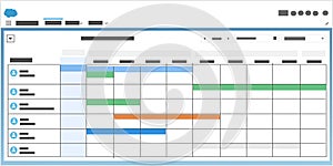 Gantt chart timeline strategy planning schedule agenda project task statistic duration progress