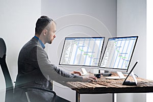Gantt List Or Chart On Computer