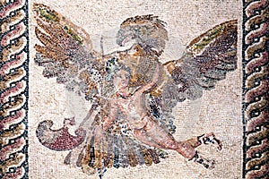 Ganymede and the Eagle, Roman mosaic photo