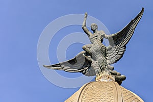Ganymede and Phoenix sculpture in Huelva, Spain photo