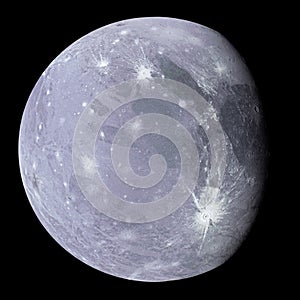 Ganymede. Planet Jupiter\'s largest moon