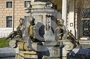 Ganymede`s Fountain,in Bratislava, Slovakia