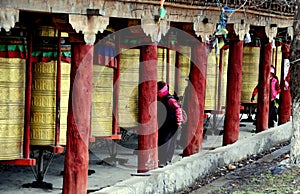 Ganzi, China: Tibetan Prayer Wheels