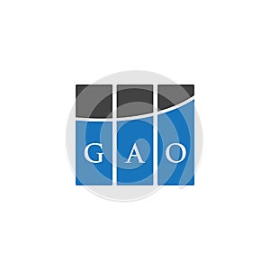 GAO letter logo design on WHITE background. GAO creative initials letter logo concept. GAO letter design