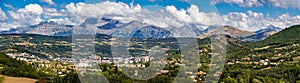 Gap, Hautes Alpes in Summer. Panoramic. French Alps, France