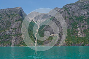 Gap in the Mountains in Tracy Arm Fjord photo