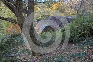 Gapstow bridge in autumn
